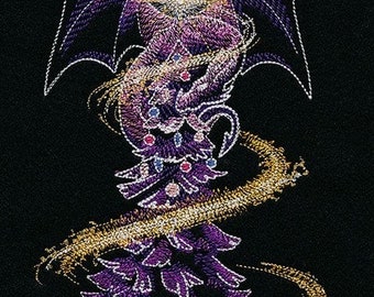 Dragon Christmas Tree bath hand towel  custom embroidered personalized