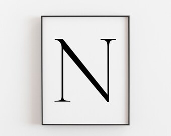 Free Standing Monogram Letter /"N/" Distressed White Alphabet Wall Décor