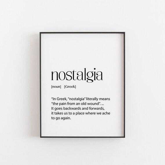 Greek Art Nostalgia Definition Greek Poster Greek Wall Art - Etsy
