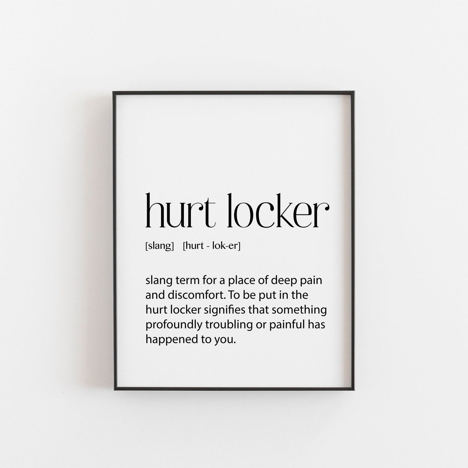 Hurt Locker Dictionary Print Gym Buddy Gift Military Gift Etsy