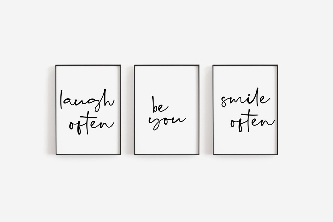 Set of 3 Positive Prints, Set of Three Prints, Laugh Often, Be You