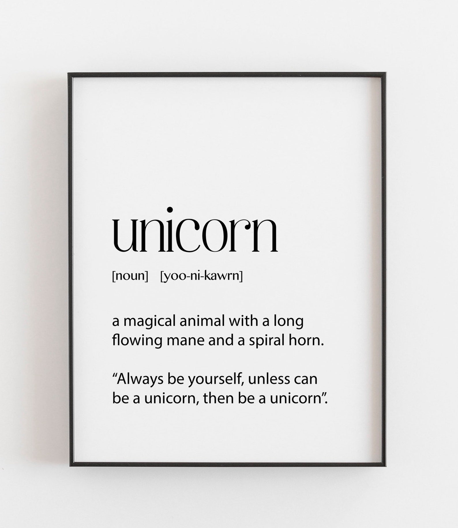 Unicorn Definition Print / Unicorn Print / Unicorn Poster / Etsy UK