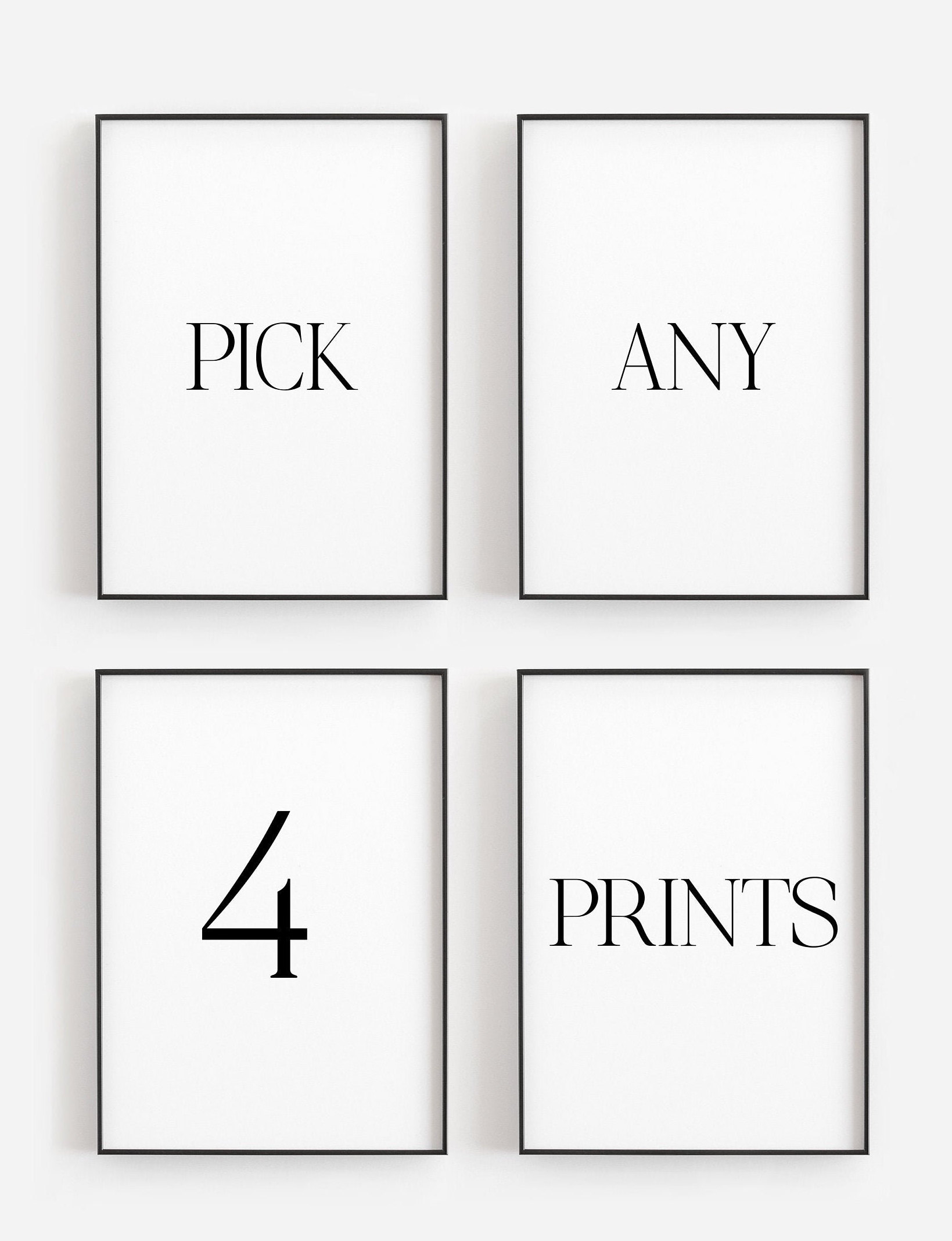 Set of 4 Prints Set of 4 Wall Art Set of Four Prints Set of Etsy
