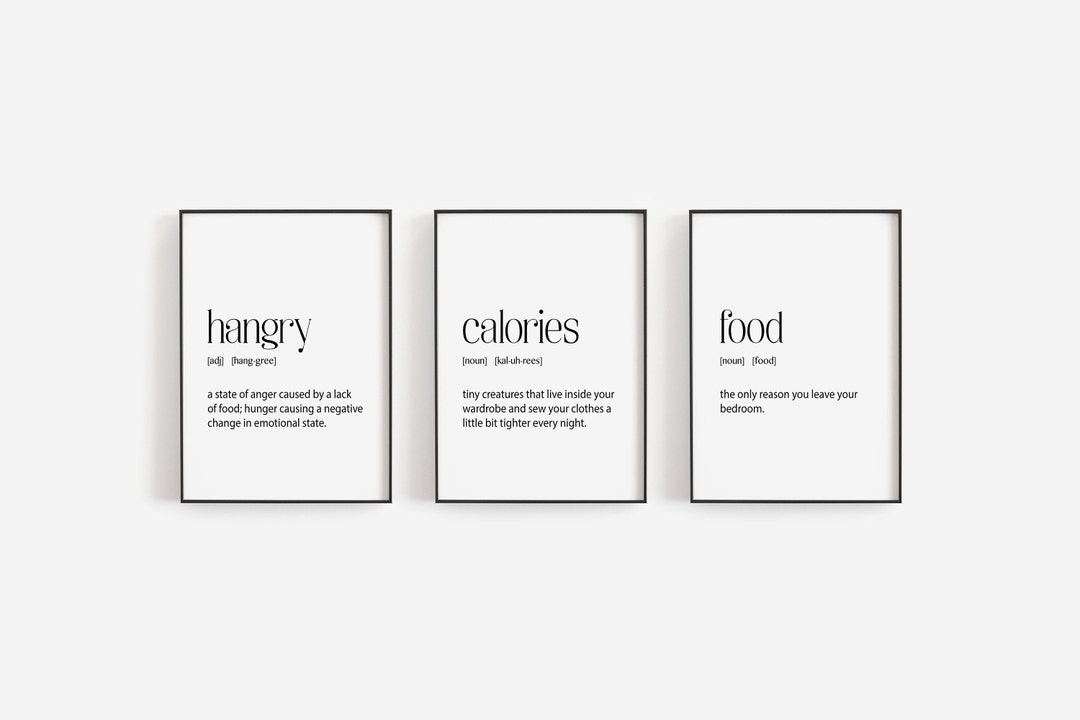 kitchen print set - kitchen wall art - set of 3 - a4 &... Kitchen Wall Set, Wall Art, Wall Art Set, Kitchen Set of 3 Prints ...