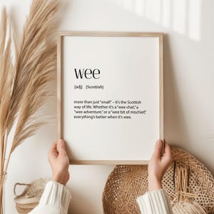 Kleine Schotse print | Schotse jargon muurkunst | Grappig Schots cadeau | Schotland Woondecoratie | Minimalistische typografie | Schots citaat | Schotland