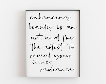Beautician Gifts Print - Celebrate Beauty Experts - Unique Salon Decor - Gift for Beauticians - Beautify with Style - Perfect for Spa Lovers