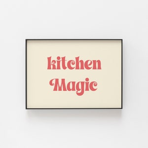Impresión "Mágica de Cocina", Póster con Cita de Cocina, Arte Tipográfico Colorido y Divertido, Arte para Pared de Cocina, Comida, Bebida, A2, A3, A4, 11x14, Hogar Nuevo