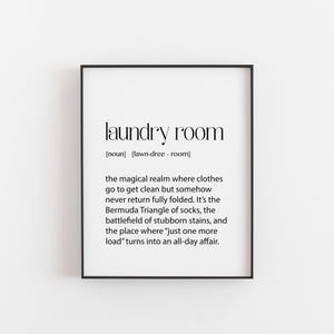 Laundry Room Definition Print, Laundry Print, Sarcastic Print, Home Gift, Home Present, Wash Room Décor, Laundry Art, Funny Gift, Mum Gift