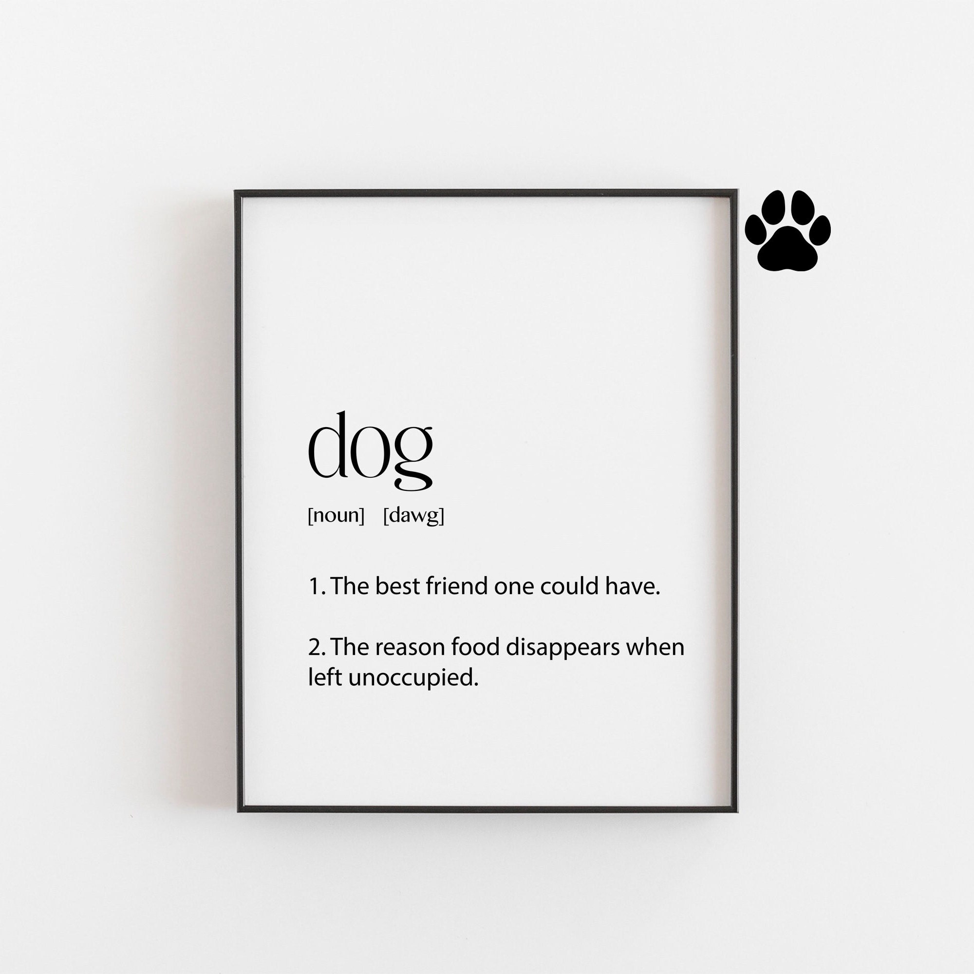 Amusing Definition of Dog Art Print Hilarious Interpretation Etsy Australia