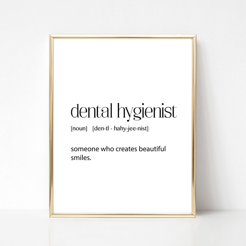 Dental Hygienist Printable Quote Hygienist Gift Printable Etsy