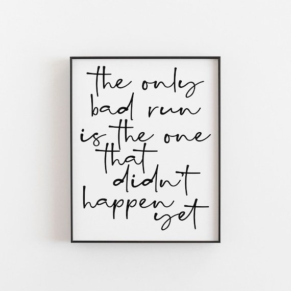 Running Poster - Runners Quote - Gift for a Marathon Runner - Motivational Running Quote - Jogging Poster - Running Gifts - Female Runner