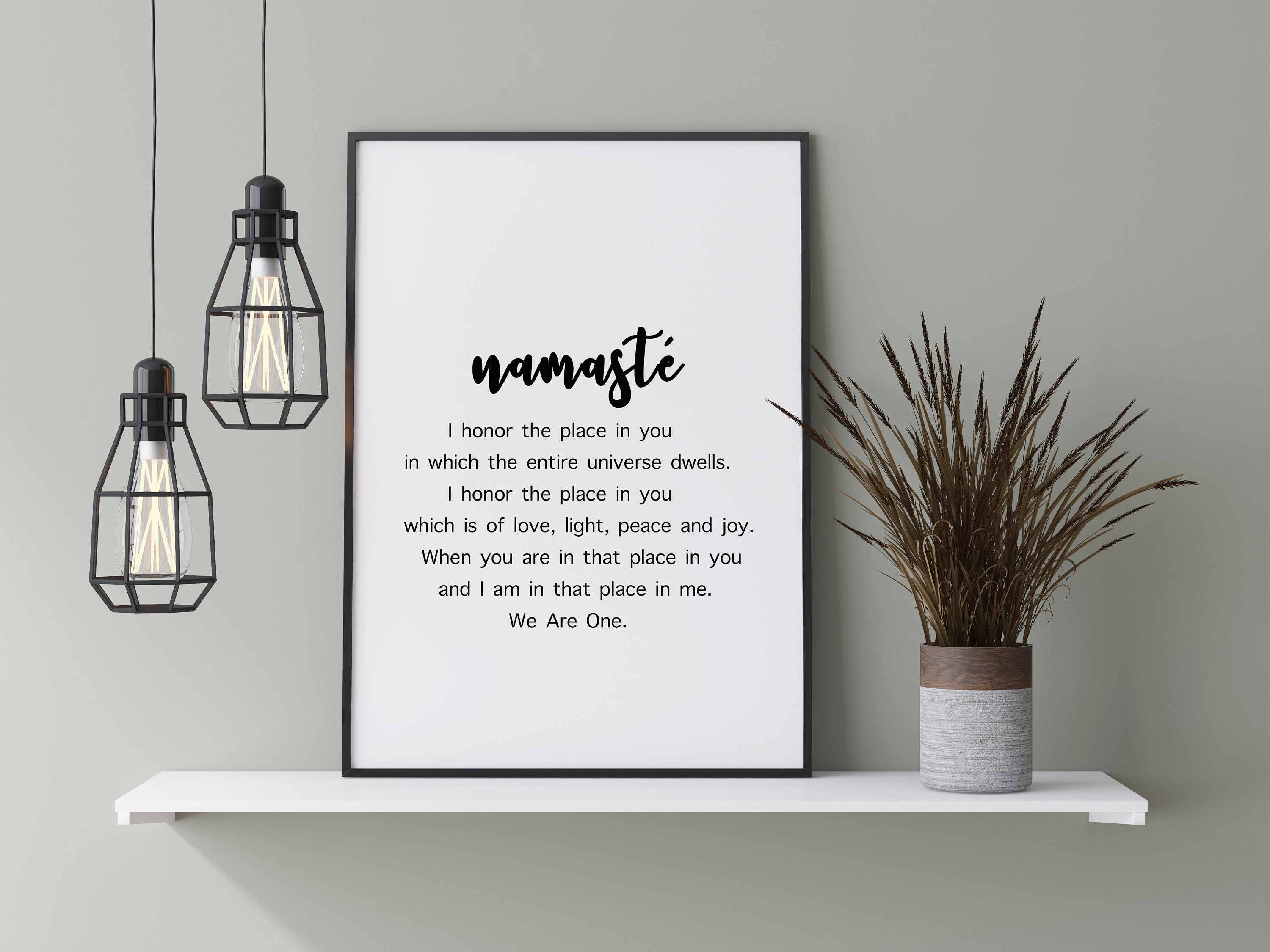 Namaste Print Namaste Poster Yoga Studio Art Room Decor - Etsy