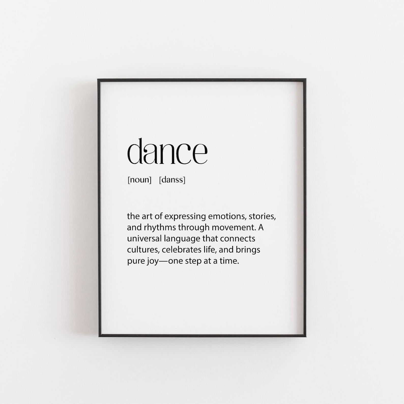 Dance Definition Print | Inspirational Dance Wall Art | Universal Art ...