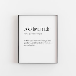 Coddiwomple Poster - Adventure Wall Art, Wanderlust Definition Print, Journey Over Destination Gift for Travelers & Van Life, Van Life Art