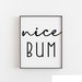 Nice Bum Print, Nice Bum Poster, Nice Bum Wall Art, Shower Room Art, Bath Print, Bath Wall Decor, Shower Wall Decor, Bathroom Art, Airbnb 