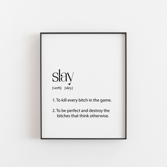 Gaming Wall Art Slay Definition Gamer Girl Gamer Girl Gift 