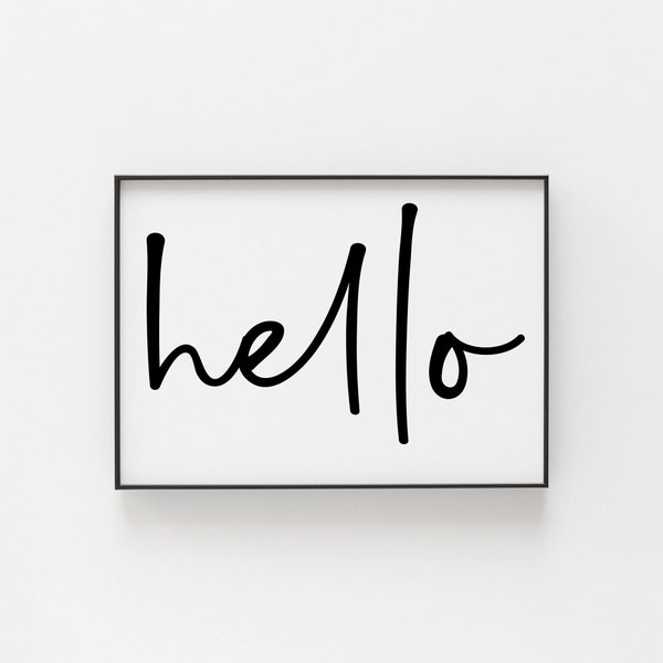 A4 Poster Hello Signs - Etsy UK