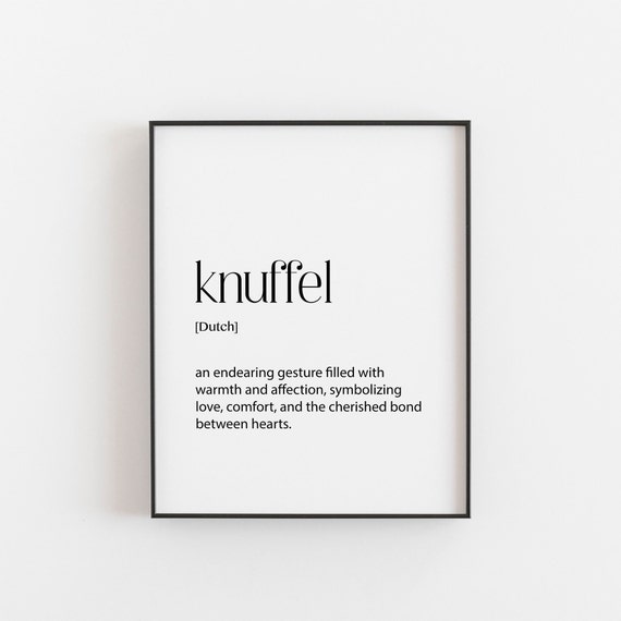 Knuffel Dutch Print Room Art Home Minimalist Art Decor Black and White Typography Scandi Dutch Slang Definition Holland Wall Gallery Ideas