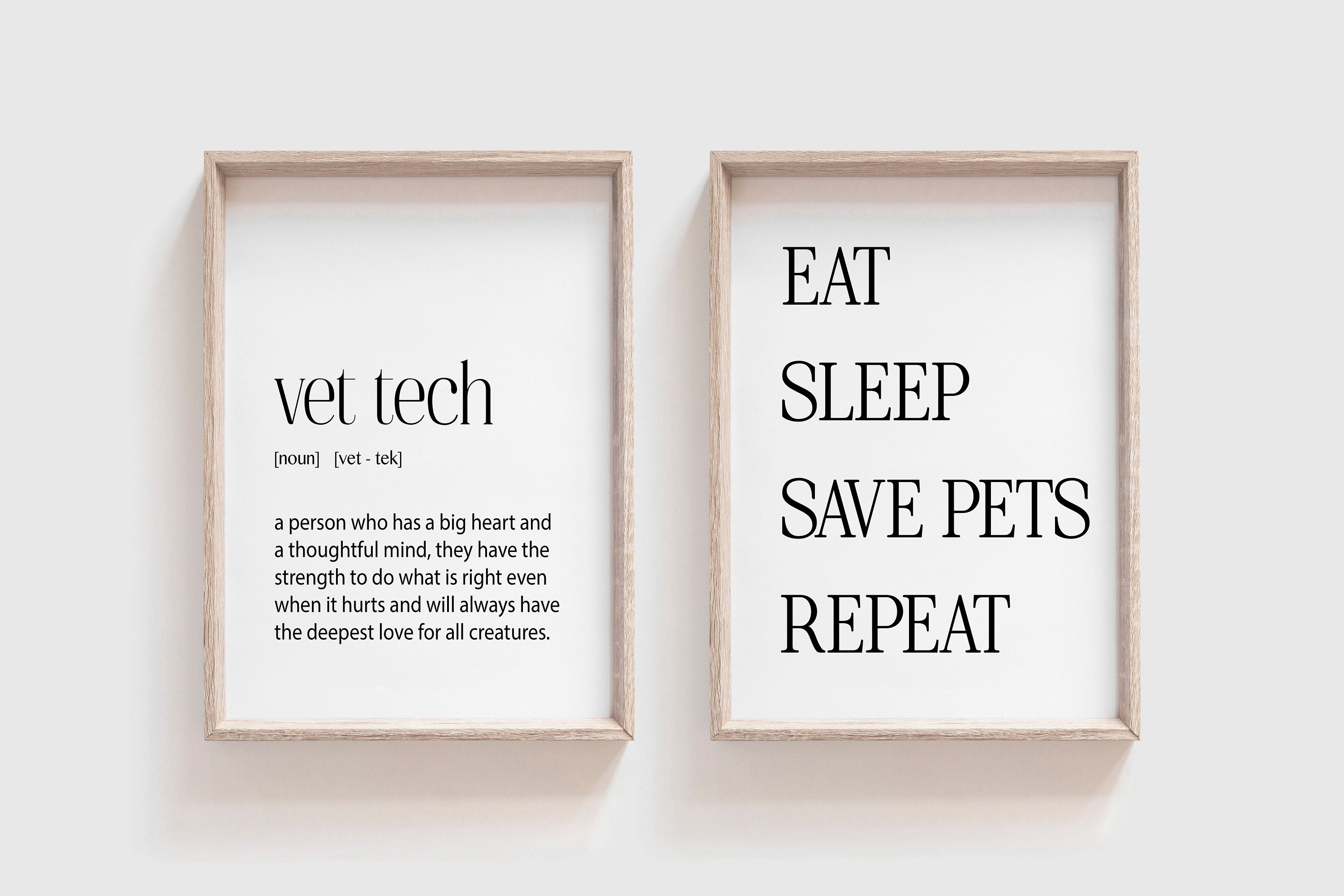Minimalist Vet Tech Definition Print