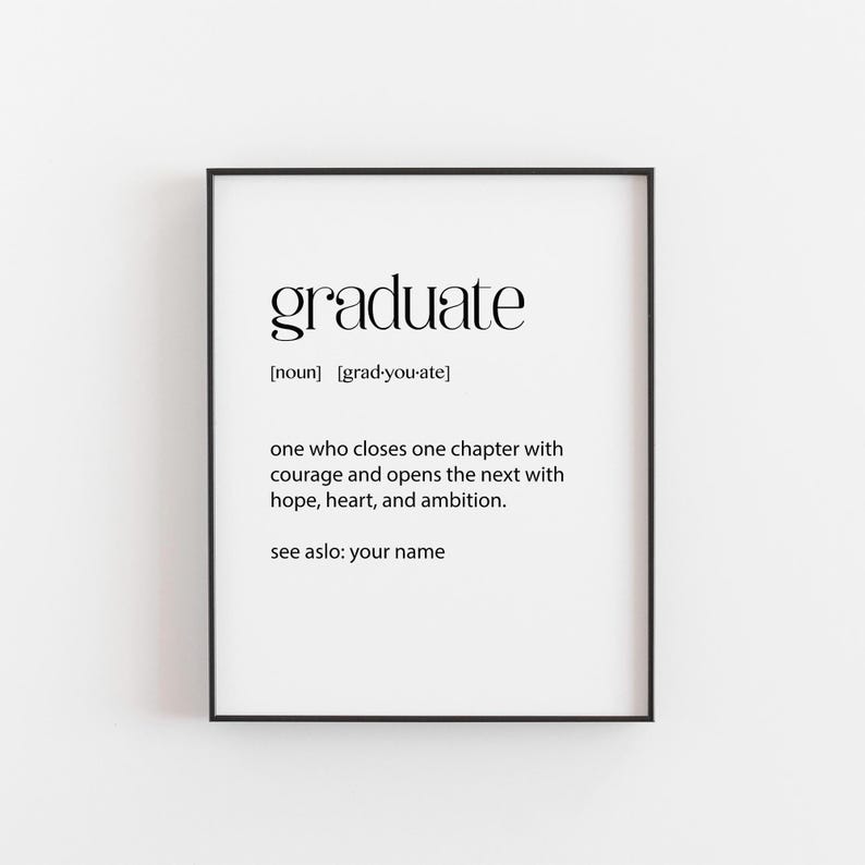 Graduate Def Personalised Graduate Definition Print – Custom Name & Class of 2025 ...