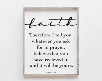 Home Wall Art Faith Definition Mark 11:24 Mark 11 24 - Etsy Ireland Home Wall Art Faith Definition Mark 11:24 Mark 11 24 - Etsy Ireland
