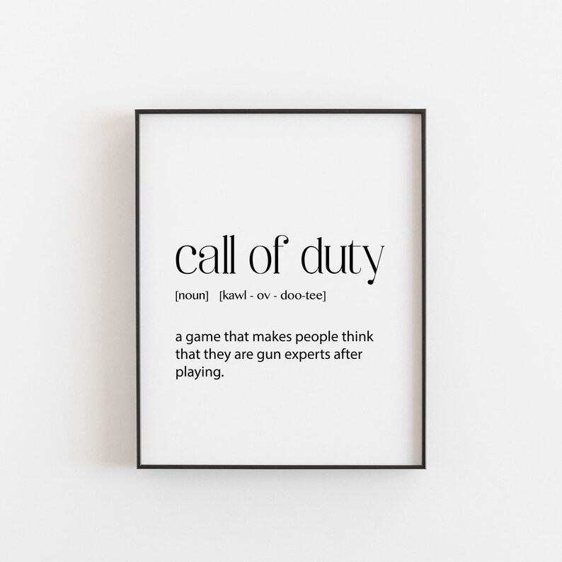 Call Of Duty Video Game Decor Downloadable Art Printable Etsy