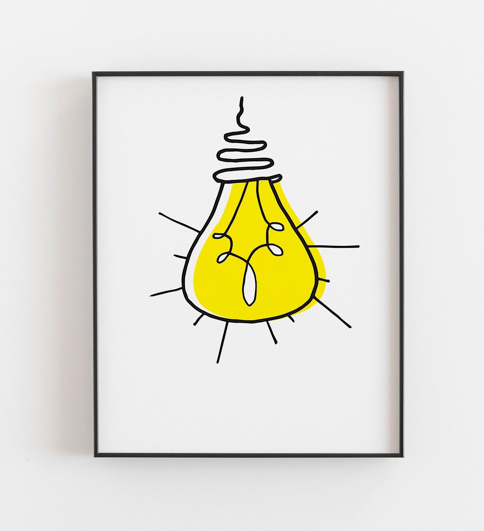 Lightbulb Print Lightbulb Art Office Decor Home Office Etsy