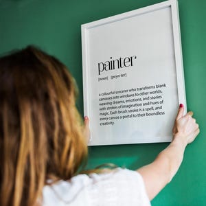 Painter Definition Print – Artist Gift – Creative Wall Art – Painter Appreciation – Studio Decor – Unique Gift for Art Lovers