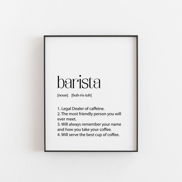 Barista Gift - Coffee Maker Gift - Barista Christmas or Birthday Gifts - Barista Thank you - Female Barista Gift - Trainee Barista Gifts