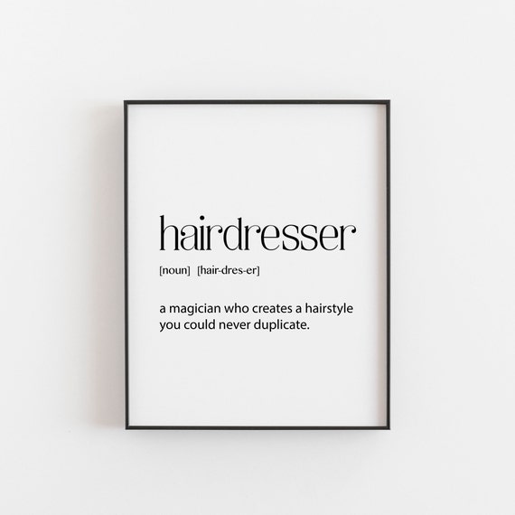 Hairdresser Gift Hairdresser Definition Hairdresser Gifts Etsy