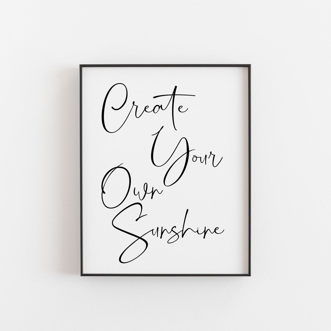 Printable Wall Art Create Your Own Sunshine Digital Etsy UK