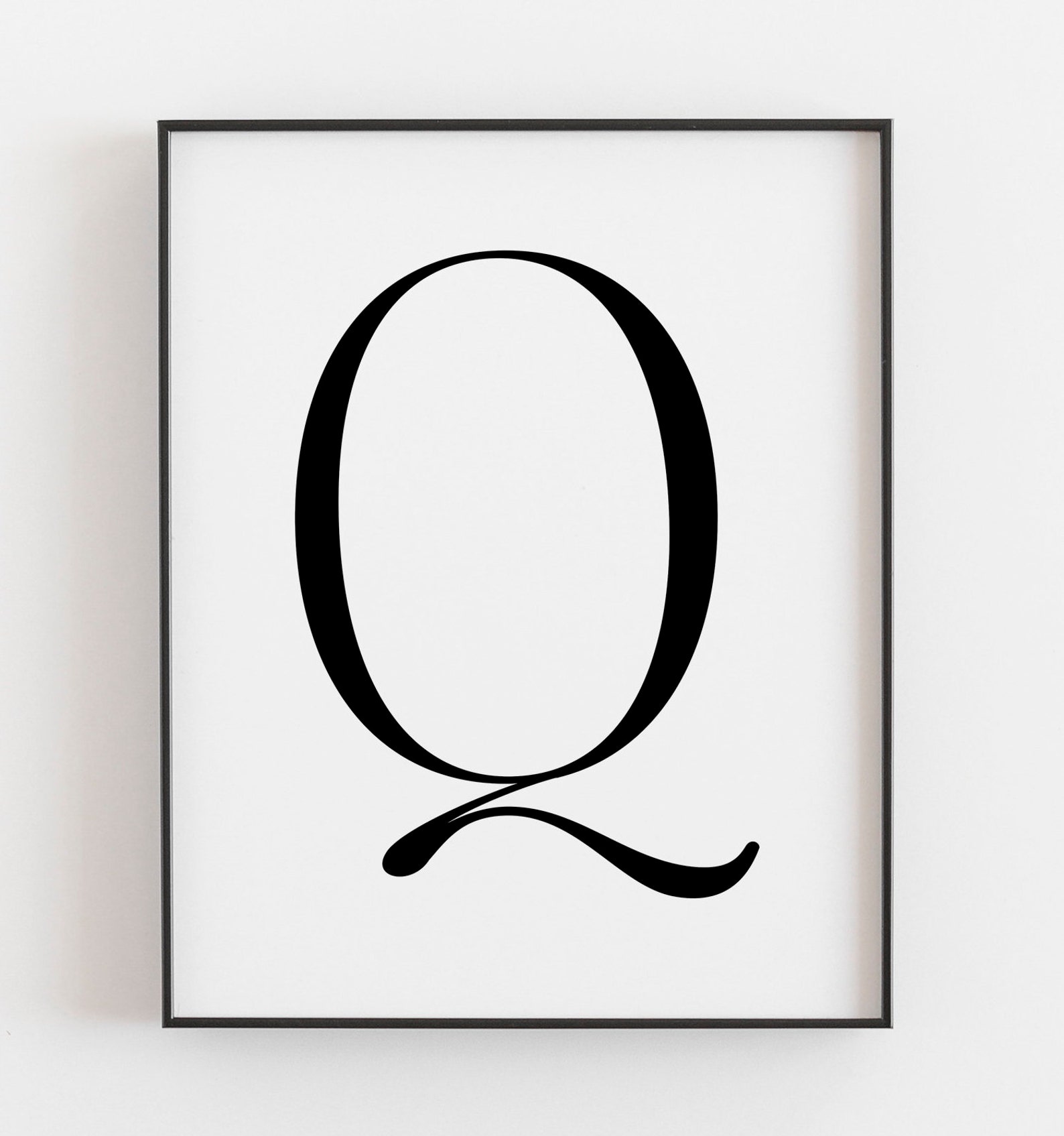 Letter Q Wall Decor Letter Q Print Letter Q Poster Letter Q Etsy
