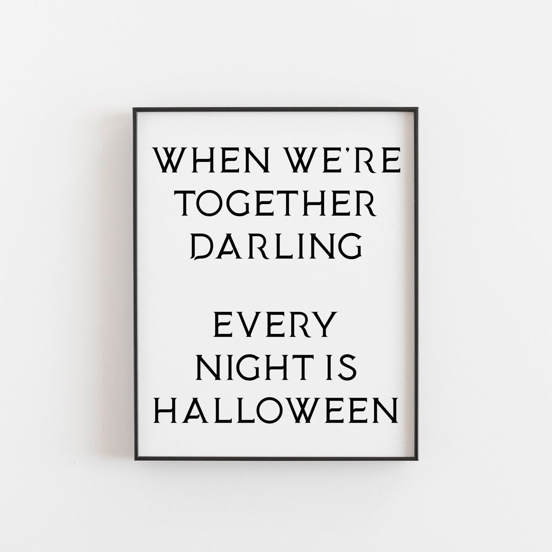 Goth Halloween Print for Couples, Dark Bedroom Art for Him and Her