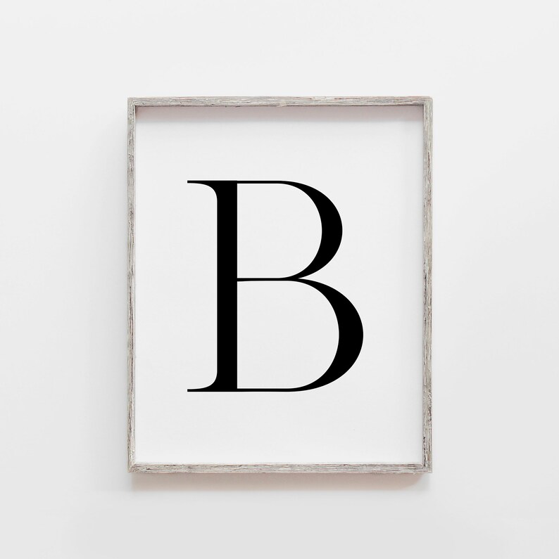 Letter B Wall Decor Letter B Print Letter B Poster Letter B Etsy