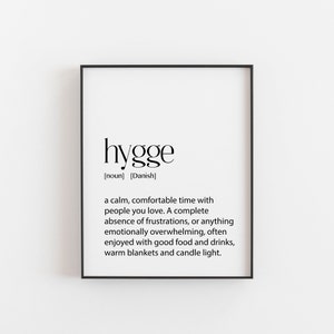 Hygge Definition, Hygge, Hygge Print, Scandinavian Decor, Hygge, Fika, Nordic Decor, Scandi Art, Mindfulness, Office Wall Decor, Lagom Art