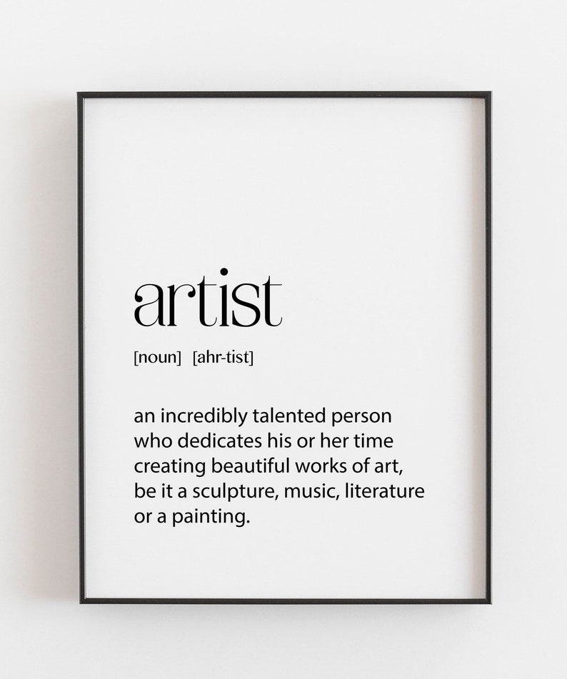 Artist Gift Artist Definition Musician Gift Writer Gift Etsy