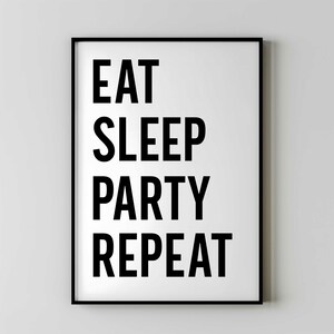 Party Wall Print Dekorationen für Junggesellenabschied oder Hen Do, House Party Decor für Jugendliche, Hochzeitsfeier Wandkunst Dekorationen Scheune oder Halle Ideen