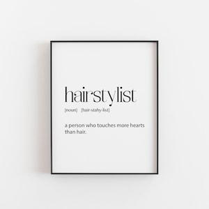 Hairstylist Gift, Hairstylist Definition, Hairstylist Gifts, Salon Decor, Gift for a Hairstylist, Gift for a Hair Stylist, Hair Stylist Gift