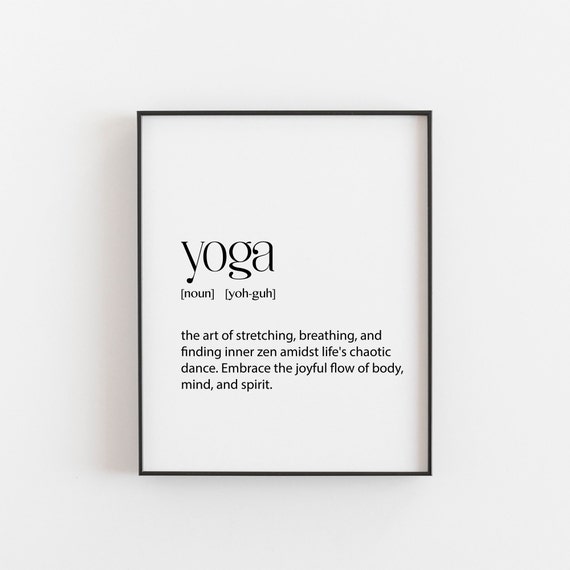 Yoga Gift, Yoga Definition Digital Download, Gift Ideas for Yoga Lovers,  Room Galley Wall Ideas for Yoga Teacher / Instructor, Yoga Room -   Canada