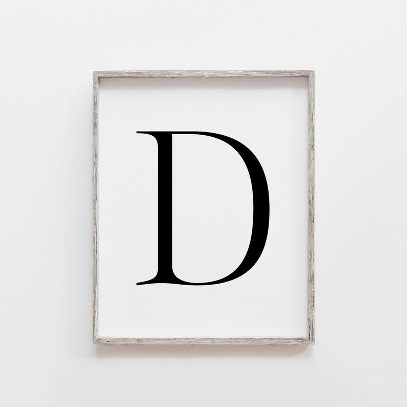 Letter D Wall Decor Letter D Print Letter D Poster Letter D Etsy
