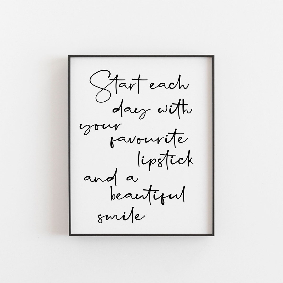 Lipstick Wall Art Makeup Wall Art Lipstick Wall Poster Etsy