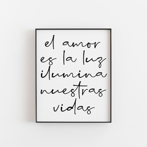 Spanish Quote Print - Love and Beautiful | Inspirational Wall Art | Unique Home Decor | Romantic Gift Idea | Motivational Saying | Spain Art