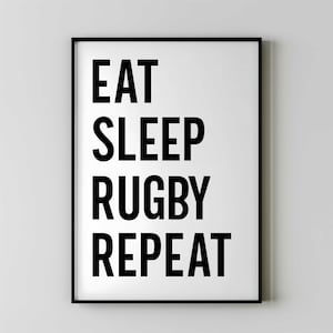 Rugby Poster for Rugby Players and Fans, Motivational Rugby Print For a Club Or Guys Bedroom, Rugby Decoration Themed Gallery Art, Wedding