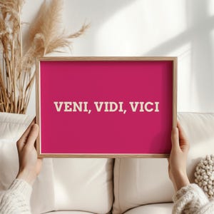 Veni Vidi Vici Latin Quote Print, Julius Caesar Wall Art, Motivational Office Decor, Study Wall Art, Gift for Him, History Quote Poster