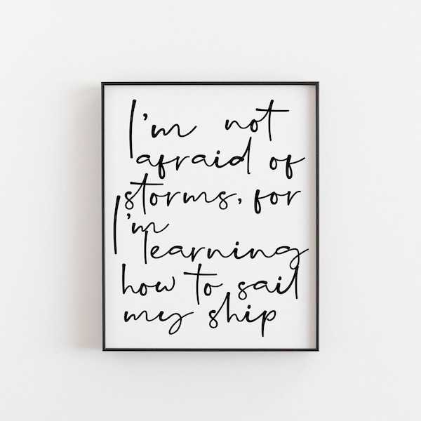 Not Afraid of Storms - Etsy UK