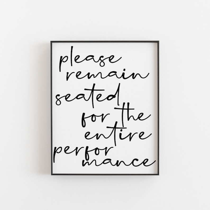 Bathroom Wall Art Bathroom Decor Please Remain Seated for Etsy