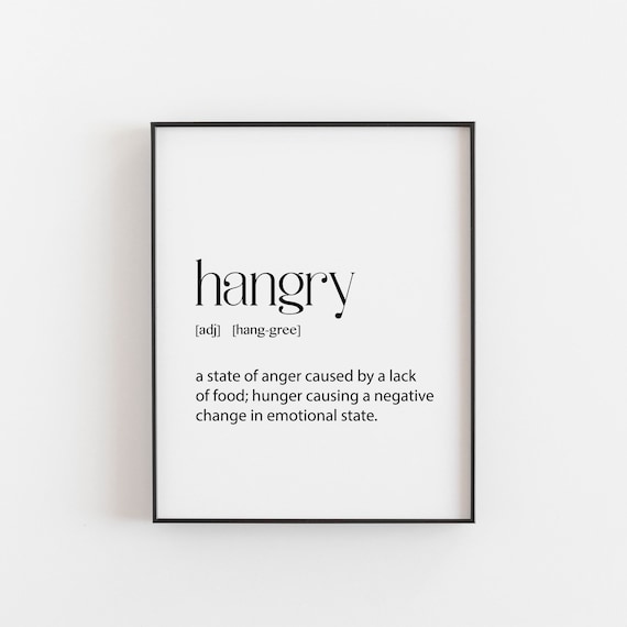 Foodie Gifts Food Gifts Hangry Definition Definition Etsy