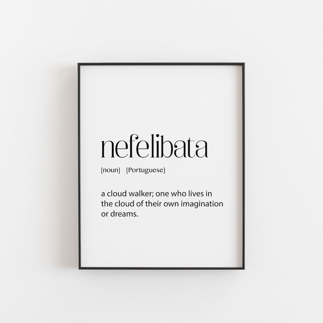 Nefelibata Definition Print Unusual Words Digital Download Librarian Gift  Writer Gift Bookworm Bookish Downloadable Art -  Israel