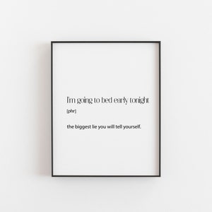 Schlafzimmer-Dekoration, lustige Schlafzimmer-Wandkunst, Paar-Wand-Kunst-Dekor, lustige Definition, Lebens-Zitate, Wohnheim-Leben-Zitate, über Bett-Wand-Kunst, Humor