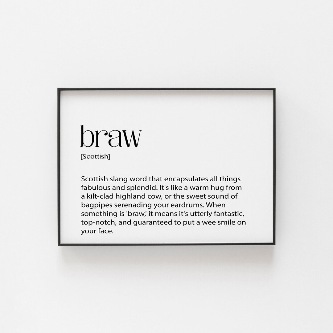 Braw Print, Scottish Prints, Scots Print, Minimalist Art, Scottish
